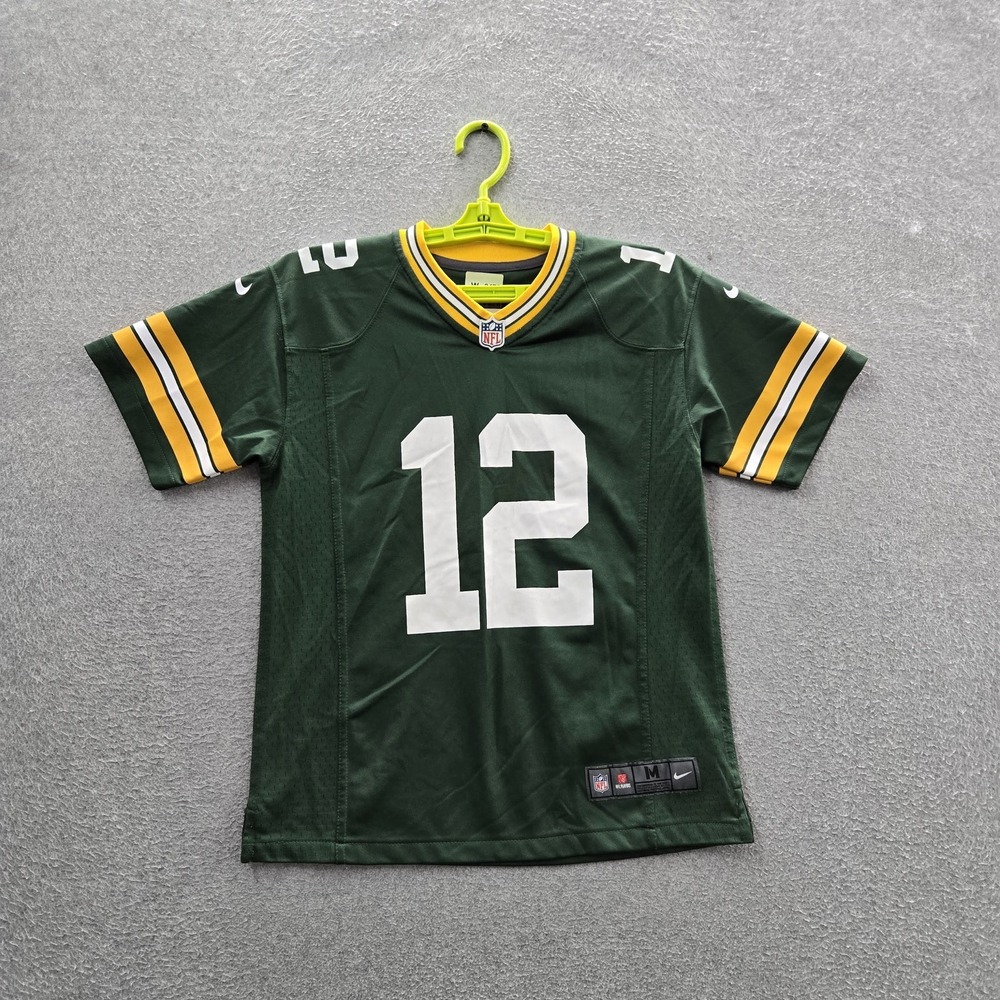 Green Bay Packers Boy Jersey M (10/12) Nike Aaron Rodgers 12 READ